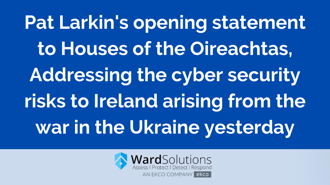Pat Larkin’s opening statement to Houses of the Oireachtas,…